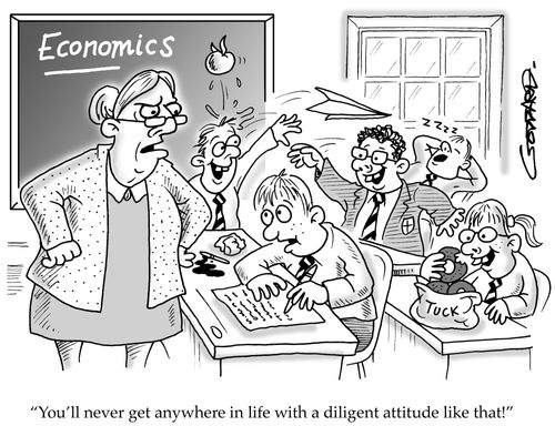 'You'll never get anywhere in life with a diligent attitude like that!'