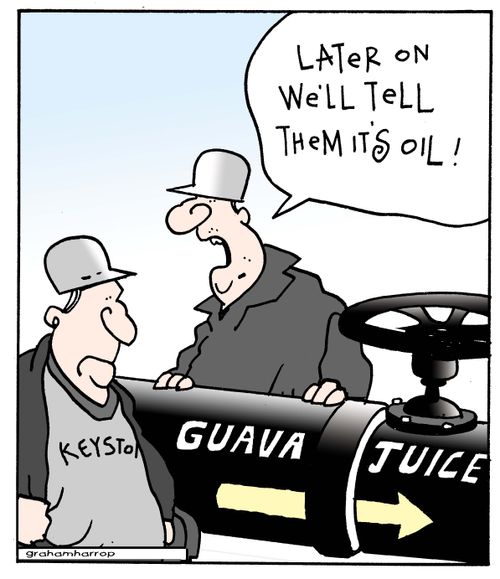 Oil plan pipeline lies.