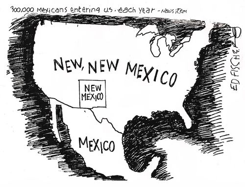 300,000 Mexicans entering U.S. each year. . . New, New Mexico.