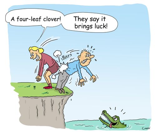 'A four-leaf clover! They say it brings luck!'