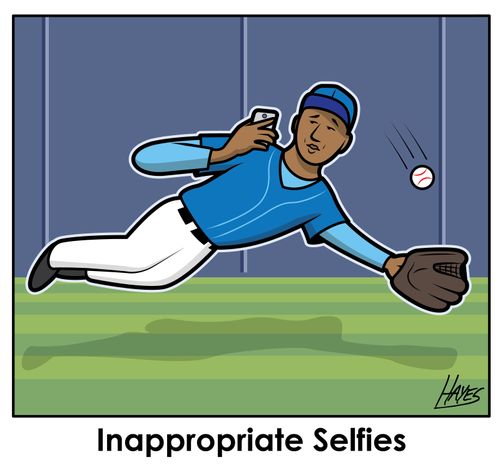 Inappropriate Selfies: Baseball Player