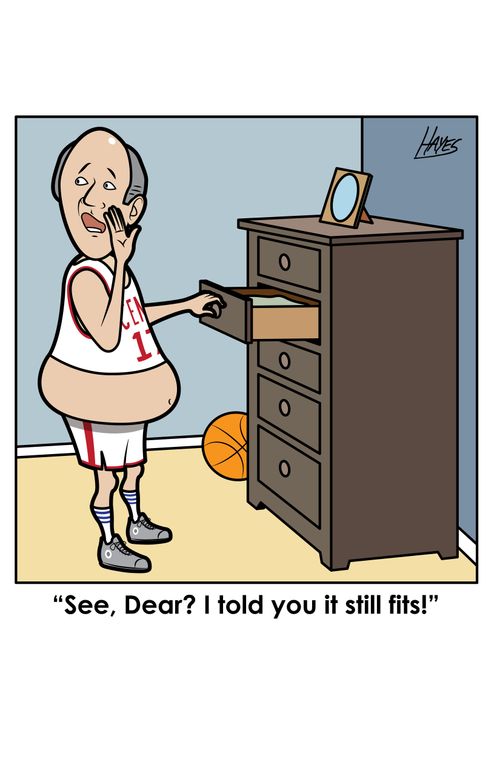 'See, dear? I told you it still fits!'