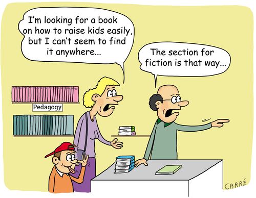 "I'm looking for a book on how to raise kids easily, but I can't seem to find it anywhere..."