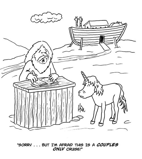 "Sorry... But I'm afraid this is a couples only cruise!"