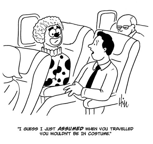 "I guess I just assumed when you travelled you wouldn't be in costume."