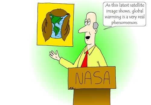 As this latest satellite image shows, global warming is a very real phenomenon."