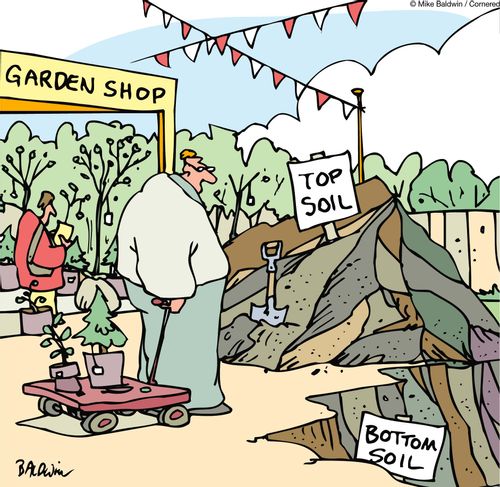Garden Shop: Top Soil. Bottom Soil.