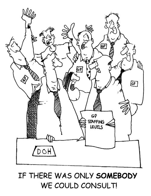 "If there was only somebody we could consult!"