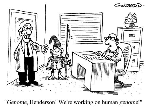 "Genome, Henderson! We're working on the human genome!"