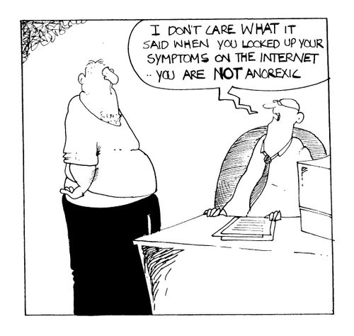 "I don't care what it said on the internet, you are not anorexic"