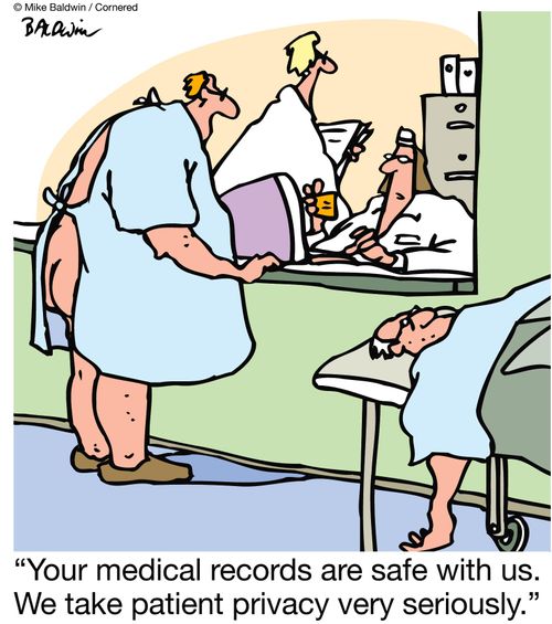"Your medical records are safe with us. We take patient privacy very seriously."