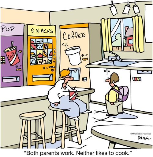 "Both parents work. Neither likes to cook."