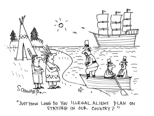'Just how long do you illegal aliens plan on stayin in our country?'