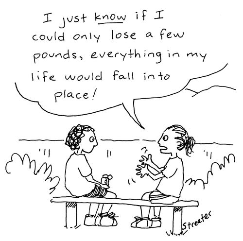 "I just know if I could only lose a few pounds, everything in my life would fall into place!"