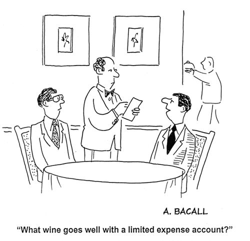 'What wine goes well with a limited expense account?'