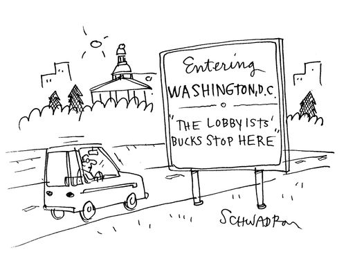 'The lobbyists' bucks stop here'