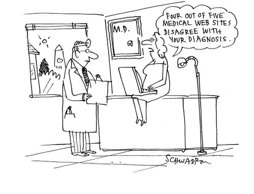 'Four out of five websites disagree with your diagnosis.'