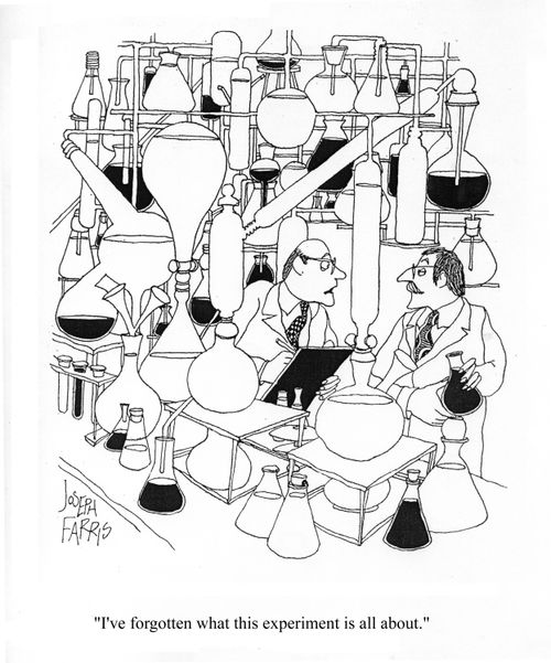 'I've forgotten what this experiment is all about.'