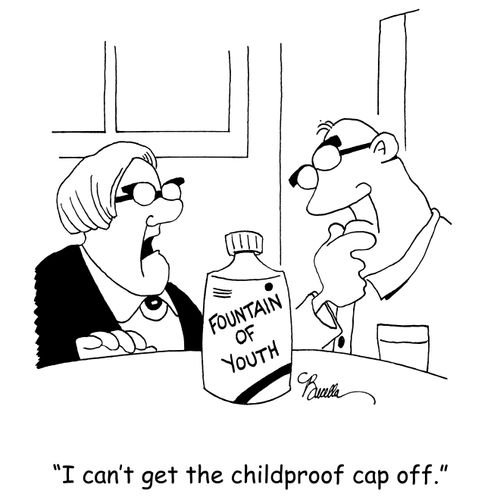 'I can't get the childproof cap off.'