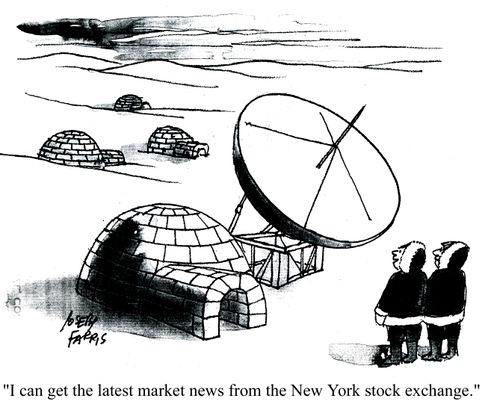 'I can get the latest market news from the New York stock exchange.'