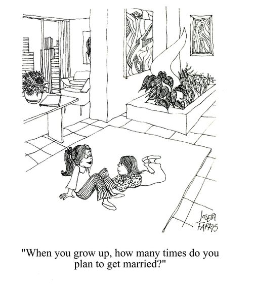 'When you grow up, how many times do you plan to get married?'