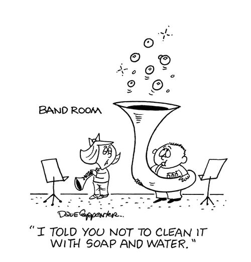 'I told you not to clean it with soap and water.'