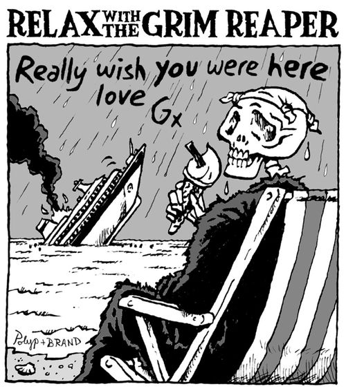 Grim Reaper: 'Really wish you were here...'