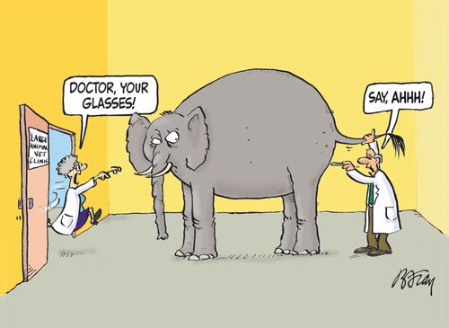 'Doctor, your glasses!'