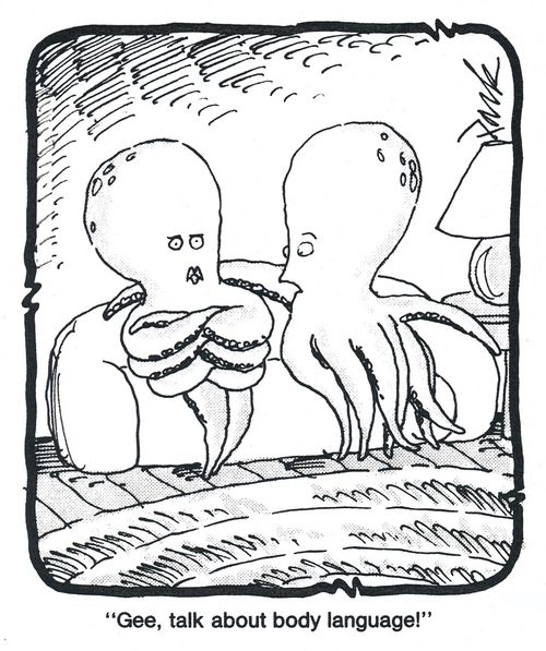'Gee, talk about body language!'