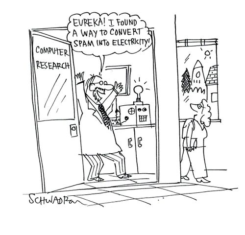 'Eureka! I found a way to convert spam into electricity!'