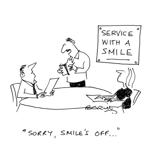 'Sorry, smile's off...'