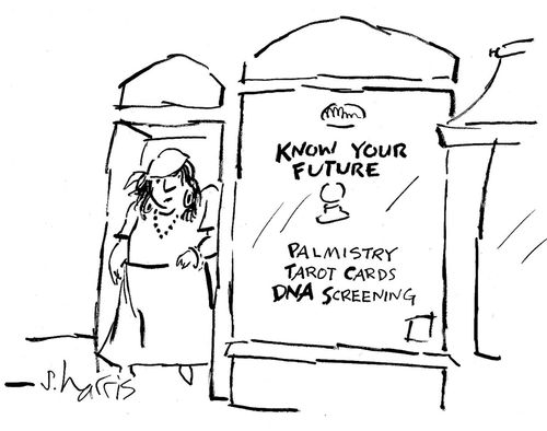 'Know your future - palmistry, tarot cards, DNA screening'