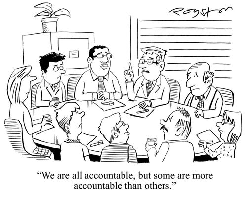 'We are all accountable, but some are more accountable than others.'