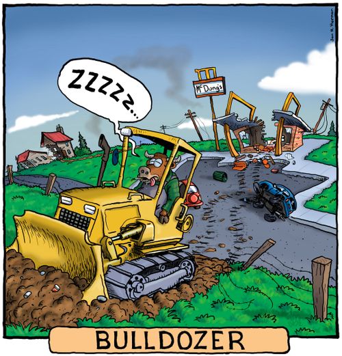 Bulltoon: Bull dozer!