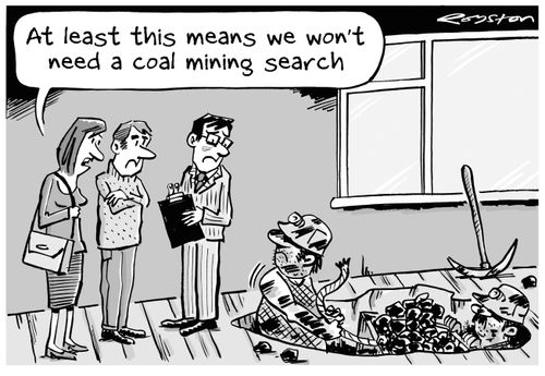'At least this means we won't need a coal mining search.'