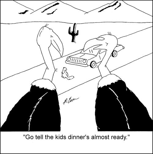 "Go tell the kids dinner's almost ready."