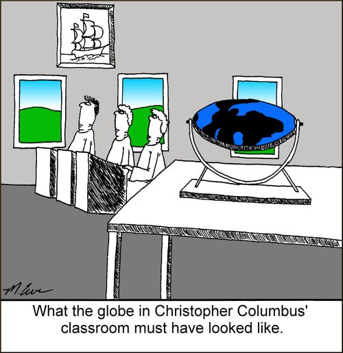 What the globe in Christopher Columbus' classroom must have looked like.