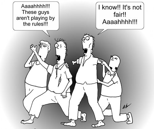 'These guys aren't playing by the rules!!!'
