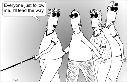 "Everyone just follow me. I'll lead the way."