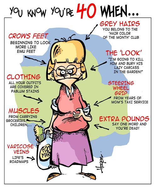 'You know you're 40 when...'(women)