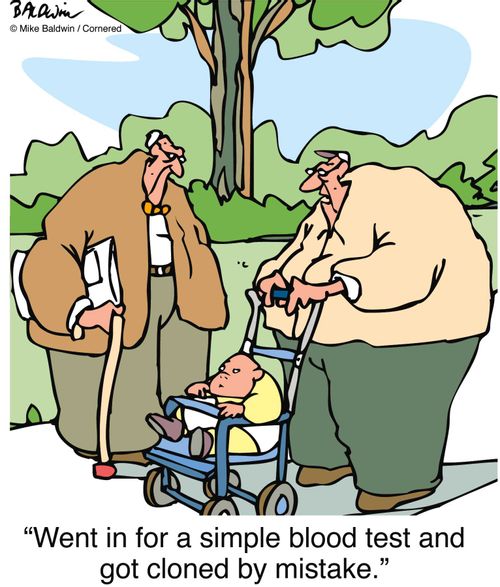 "Went in for a simple blood test and got cloned by mistake."
