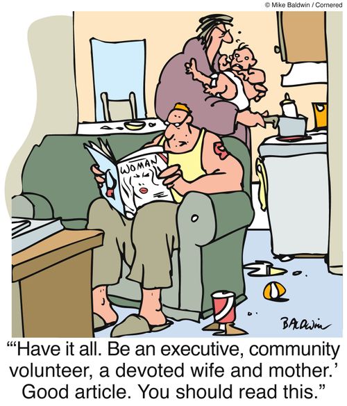 "'Have it all, Be an executive, community volunteer, a devoted wife and mother,' Good article, you should read this,"
