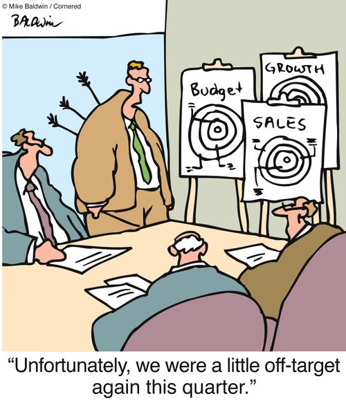 'Unfortunately, we were a little off-target again this quarter.'