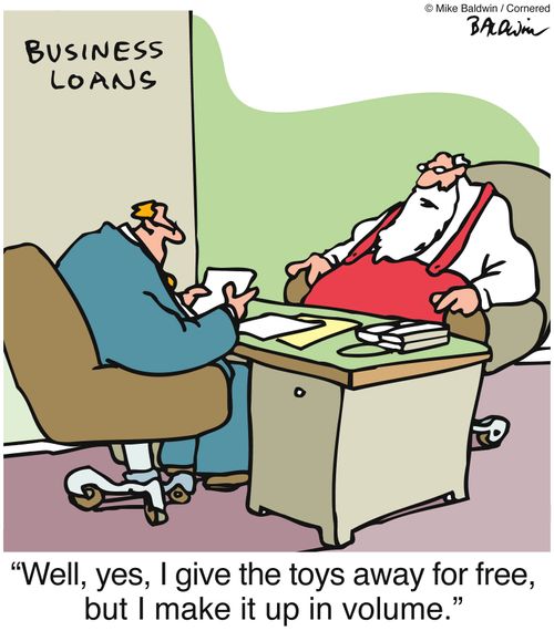 'Well, yes, I give the toys away for free, but I make it up in volume.'