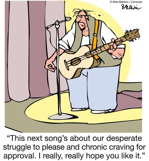 "This next song's about our desperate struggle to please and chronic craving for approval. I really, really hope you like it."