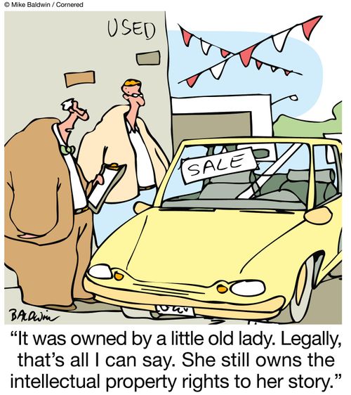 'It was owned by a little old lady. Legally, that's all I can say. She still owns the intellectual property rights to her story.'