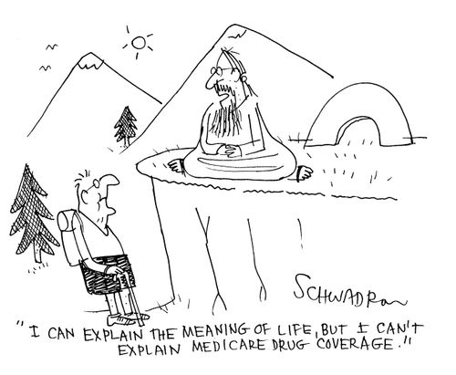 'I can explain the meaning of life, but I can't explain Medicare drug coverage.'