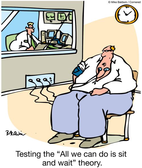 Testing the 'All we can do is sit and wait' theory.