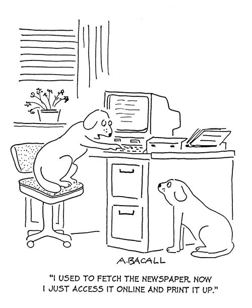 'I used to fetch the newspaper, now I just access it online and print it up.'