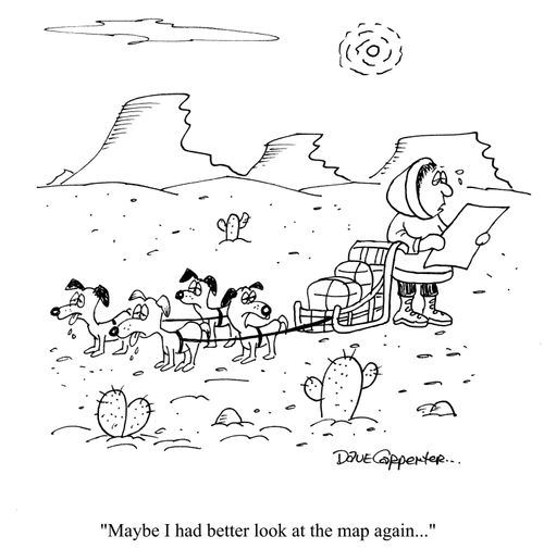 'Maybe I better look at the map again...'